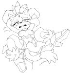 anal blaze_the_cat cat double_penetration furry leatherruffian open_mouth ripped_clothes sega sketch sonic_the_hedgehog_(series) tentacle uncolored vaginal