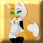 green_eyes looking_at_viewer mika_kit orange orange_and_white orange_fur sexy sexy_body tagme tits white white_belly white_fur