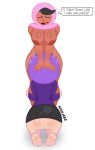 1girl big_breasts black_hair black_skirt blowing breasts commando dark-skinned_futa dark_skin dialogue duolingo feet fellatio fellatio forced_blowjob forced_oral futanari going_commando hands_on_head hijab hijab_futa hijabi intersex kiskjeez kneel light-skinned_female light_skin lily_(duolingo) muslim muslim_futa nipples no_panties open_mouth oral oral_sex partially_undressed purple_hair purple_shirt pussy pussy tan-skinned_futa undressed young zari_(duolingo)