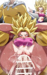 1boy 1boy1girl 1girl 1girl breasts caulifla crossover cum cum_in_pussy domination dragon_ball dragon_ball_super full_nelson one-punch_man pussy rom saitama strong super_saiyan tears vaginal_penetration