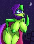 1girl 1girl 2021 areola barely_visible_genitalia barely_visible_pussy blue_eyes breasts cape clothing doregami electronic_arts elemental_creature elemental_humanoid flora_fauna genitals green_areola green_nipples green_shadow green_shadow_(pvz) high_res hood humanoid mask night nipples outside peashooter_(pvz) plant plant_humanoid plants_vs_zombies plants_vs_zombies:_heroes popcap_games pussy