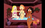 3girls american_dad dark-skinned_female dark_skin donna_tubbs family_guy francine_smith frost969 lois_griffin tagme the_cleveland_show