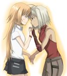 2_girls canaan canaan_(character) duo female female_only long_hair maria_oosawa multiple_girls oosawa_maria short_hair tagme yuri