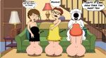 3_girls 3boys 3girls age_difference american_dad brian_griffin cum_in_mouth family_guy fellatio francine_smith hayley_smith incest lois_griffin mother_&_son schmuely_snot_lonstein steve_smith thought_bubble