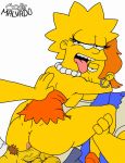 anal anus cheating_husband double_penetration father_and_daughter homer_simpson incest josemalvado lisa_simpson snake_jailbird the_simpsons threesome white_background yellow_skin