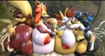  braixen cumflation delphox fennekin inflation poochyena toxictigerex umbreon 