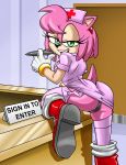  absurd_res amy_rose ass butt cosplay female fur furry half-closed_eyes high_res insane_res kandlin looking_at_viewer looking_back nurse nurse_uniform panties pink pink_fur presenting purple purple_clothing raised_leg sega solo sonic_(series) sonic_the_hedgehog_(series) spread_legs spreading underwear uniform upskirt 