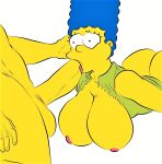 ass erect_penis fellatio huge_breasts huge_penis marge_simpson nipples simpsons_mods the_simpsons torn_clothes