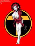 1girl 2013 argent big_breasts breasts callmepo color colored dc_comics dcau female_only grey_skin nipples pinupsushi solo_female stardragon77 teen_titans