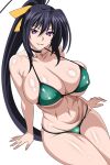  1girl akeno_himejima alluring bare_legs big_breasts black_hair cleavage high_school_dxd long_hair purple_eyes yxyyxy 