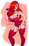 atomickingboo cellphone jessica_rabbit lingerie who_framed_roger_rabbit