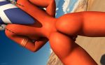 1girl 3d 3d_(artwork) ahsoka_tano ass clone_wars female female_only jedi kondaspeter nude orange_skin outside solo star_wars teen teenage_girl togruta young_adult