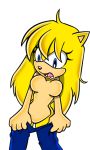 clean clean_nude furry hedgehog oc original_character pants partially_clothed sonic_the_hedgehog white_background yellow