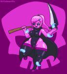 1girl breasts female_only grim_reaper halloween halloween_costume may_(melomor) may_(xmelomor24x) oc pink_skin pixel_art thick_thighs xmelomor24x