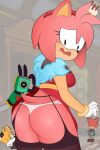  amy_rose fanart hedgehog_girl mobian_(species) sega 