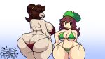  2_girls 2boys 2boys2girls bianca_(erick&#039;s_mom) big_ass big_breasts big_thighs breasts brown_hair edit erick_(oc) erickverse erika_(oc) fat_ass heart hiper_(oc) jp20414(artist) mr.jeffrey size_difference thick thick_thighs traced traced_art xmelomor24x xmelomor24x_edit 