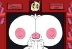 charlie_morningstar_(hazbin_hotel) futanari hazbin_hotel huge_penis hyper_breasts hypfutalover milking_machine penis_milking_machine tagme