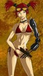 bikini borderlands borderlands_2 breasts gaige green_eyes kagato007 mechromancer navel red_hair