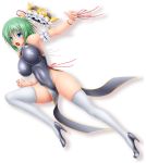 1girl armpits bare_shoulders blue_eyes breasts china_dress chinese_clothes cleavage curvy dress erect_nipples female green_hair groin harumi_(harumix) harumix hat high_heels hips huge_breasts impossible_clothes impossible_clothing impossible_dress impossible_shirt long_legs mound_of_venus shiki_eiki shikieiki_yamaxanadu shirt shoes short_hair skin_tight solo stockings thick_thighs thighhighs thighs touhou white_legwear white_thighhighs wide_hips