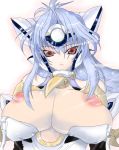 1girl android bad_id blue_hair breasts huge_breasts kinokoutarou kos-mos kos-mos_ver._4 long_hair nipples red_eyes solo xenosaga xenosaga_episode_iii