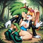 ai_generated cream_the_rabbit mobian_rabbit scourge_the_hedgehog sonic_the_hedgehog_(series) tagme
