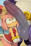 ai_generated amy_rose big_cock big_penis big_the_cat mobian_(species) purple_hair sonic_the_hedgehog_(series) tagme