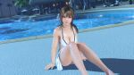1girl 6cw8 alluring big_breasts bikini cleavage dead_or_alive dead_or_alive_xtreme_venus_vacation misaki_(doa) pareo pin_up silf swimming_pool tecmo