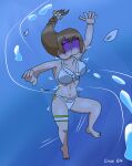 1girl cruz64 damsel_in_distress drowning female fire_emblem fire_emblem_engage goldmary_(fire_emblem) goldmary_(summer)_(fire_emblem) nintendo solo underwater water_torture