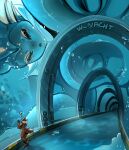 2girls absurd_res anthro big_breasts blue_body breasts clothing duo eevee eeveelution female generation_1_pokemon high_res huge_breasts hyper hyper_breasts legwear macro nintendo nude pokemon pokemon_(species) size_difference stockings thick_thighs underwater vaporeon water winter_nacht