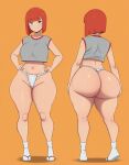 1girl ai_generated ass big_ass breasts fundoshi fundoshilover101 huge_ass mcdonald's mom_(mcdonald's) tabi_socks yoru_mac