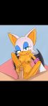 1boy 1girl anonymous bat bwc cum footjob human male rouge_the_bat sega white_dick