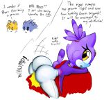 2013 anthro ass big_ass blaze_the_cat breasts butt_expansion canine color female fox hedgehog looking_at_viewer looking_back male miles_"tails"_prower miles_prower norithics sega sonic_(series) sonic_the_hedgehog wide_hips yellow_eyes