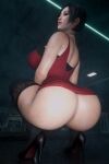 1girl 1girls 3d 3d_(artwork) ada_wong ada_wong_(adriana) asian asian_female ass ass_crack ass_focus big_ass biohazard biohazard_4 black_hair breasts butt_crack capcom curvaceous curvy dat_ass docni dress female_only high_heels high_quality high_res high_resolution legs light_skin lips looking_at_viewer resident resident_evil resident_evil_2 resident_evil_2_(remake) resident_evil_2_remake resident_evil_4 resident_evil_4_(remake) resident_evil_4_remake resident_evil_6 short_hair thick thick_ass thick_thighs thighs twitter voluptuous voluptuous_female