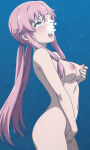 1girl 77umiona ai_generated drowning female gasai_yuno masturbation mirai_nikki nude peril pink_hair pleasure solo underwater underwater_peril water_torture
