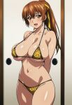 1girl accurate_art_style alluring auburn_hair big_breasts bikini brown_eyes dead_or_alive dead_or_alive_2 dead_or_alive_3 dead_or_alive_4 dead_or_alive_5 dead_or_alive_6 dead_or_alive_xtreme_venus_vacation doasuki kasumi kasumi_(doa) pin_up silf tecmo under_boob