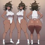 1girl ai_generated ass big_ass breasts danganronpa fundoshi fundoshilover101 huge_ass owari_akane tabi_socks