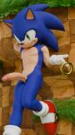1boy 2024 3d anthro big_penis blue_body clothing digital_media erection eulipotyphlan footwear foreskin genitals glans gloves green_eyes handwear hedgehog high_res humanoid_genitalia humanoid_penis long_penis male mammal mostly_nude multicolored_body nude penis retracted_foreskin ring_(sonic) sega shoes smile solo sonic_the_hedgehog sonic_the_hedgehog_(series) tan_body twintails3d two-tone_body uncircumcised vein veiny_penis