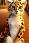 1girl ai-generated ai_generated anthro brown_eyes cheetah cheetah_girl cleft_of_venus completely_nude cub feline female_focus furry furry_female looking_at_viewer nipples nude original original_character pussy small_breasts yellow_fur
