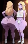 1girl ai_generated ass big_ass breasts fundoshi fundoshilover101 huge_ass ittle_dew_(series) jenny_(ittle_dew) ludosity tabi_socks