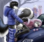  anal anal_penetration car clothed clothing condom cum cute furry gay male male_only moodyferret mr_mephit nav penetration public safe_sex sex skunk snow testicles winter 