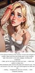 ai_generated big_penis blonde_hair blue_eyes blush bride femboy freckles huge_cock male medium_hair otoko_no_ko redcherryart sissy trap wedding_dress yaoi