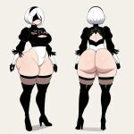 1girl ai_generated ass big_ass breasts fundoshilover101 huge_ass nier:_automata square_enix yorha_2b