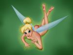 1girl 1girl ass come_hither disney fairy female_only lying_on_stomach nude tinker_bell zyvo