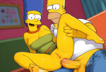 anal anus big_breasts erect_penis homer_simpson marge_simpson shaved_pussy spread_legs the_simpsons thighs