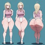 1girl ai_generated akamatsu_kaede ass big_ass breasts danganronpa fundoshi fundoshilover101 huge_ass tabi_socks