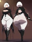 1girl ai_generated ass big_ass breasts fundoshilover101 huge_ass nier:_automata original original_character square_enix