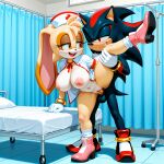 ai_generated cream_the_rabbit mobian_(species) shadow_the_hedgehog tagme