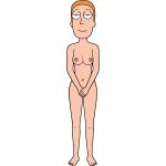 breasts covering_pussy covering_pussy_with_hands flat_colors front_view hands_covering_pussy looking_at_viewer nude rick_and_morty summer_smith