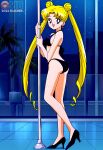 1girl adult_swim alluring bishoujo_senshi_sailor_moon bishoujo_senshi_sailor_moon_r bishoujo_senshi_sailor_moon_r_the_movie bishoujo_senshi_sailor_moon_s bishoujo_senshi_sailor_moon_s_the_movie bishoujo_senshi_sailor_moon_supers bishoujo_senshi_sailor_moon_supers_the_movie blonde_hair blue_eyes bra high_heels medium_breasts michael_benson panties pole_dancing stripper_pole toei_animation toonami underwear usagi_tsukino viz_media