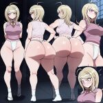 1girl ai_generated akamatsu_kaede ass big_ass breasts danganronpa fundoshi fundoshilover101 huge_ass tabi_socks